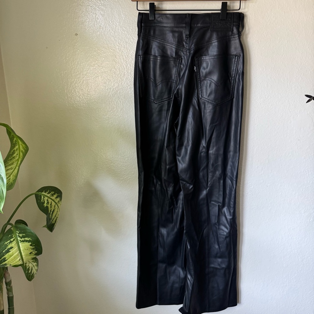 Levi’s | Premium 70’s Flare Faux Leather Jeans - Picture 4 of 7
